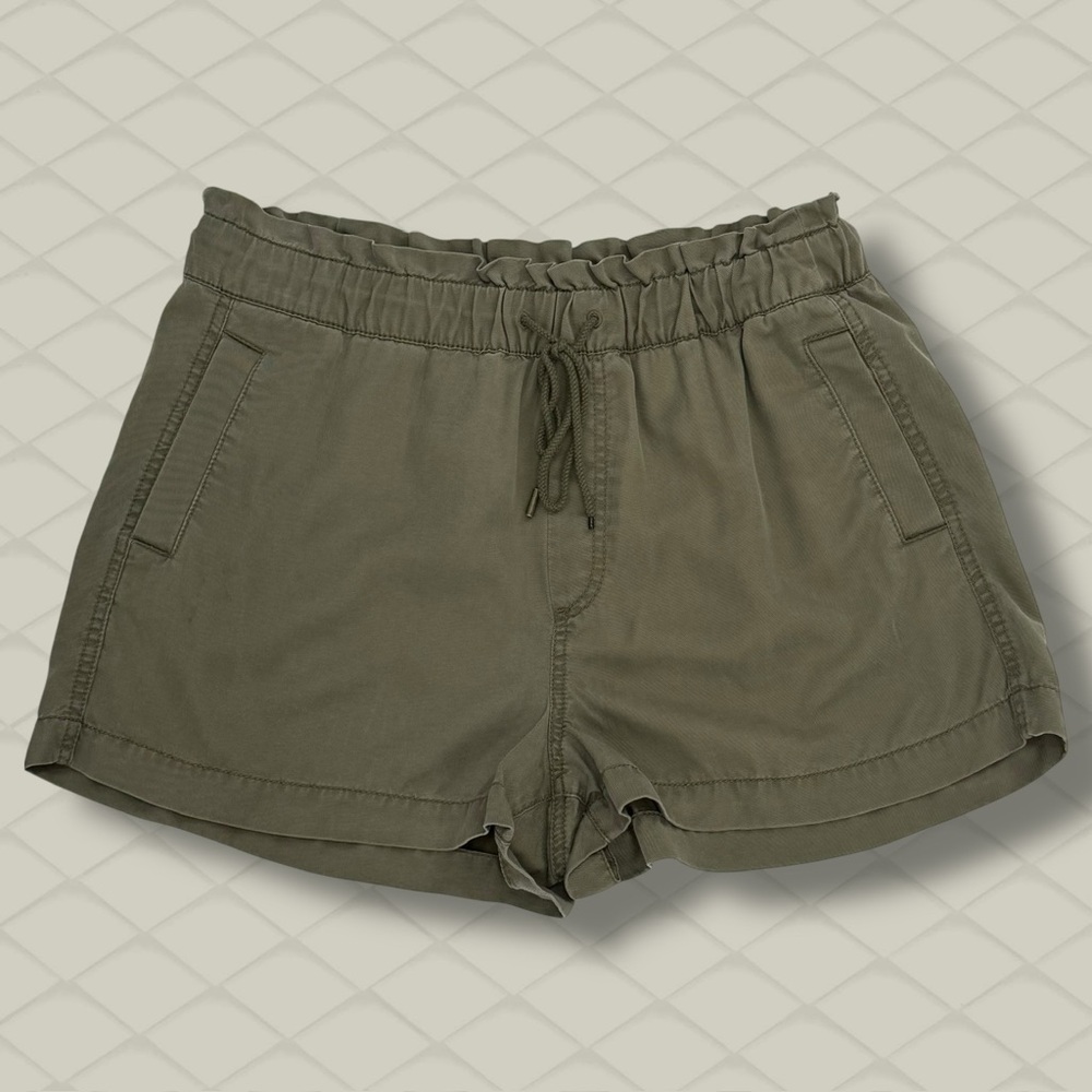 Loft‎ Sage Green Cotton Drawstring Paperbag Waist Shorts Size LP